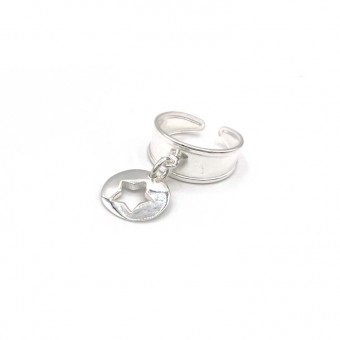 Bague en argent réglable...