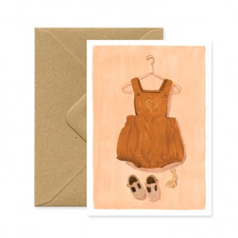 Postcard Baby girl birth,...