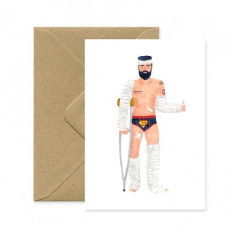 Postcard Superhero get well...