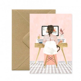 Girlboss postcard, All the...