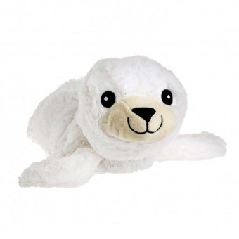 Warming plush white seal...