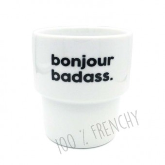 Bonjour Badass ceramic mug,...