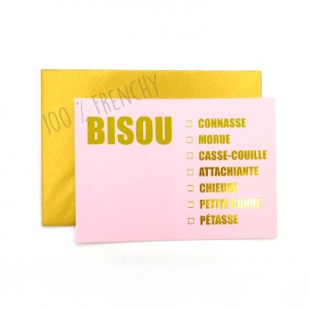 Carte postale Bisou...