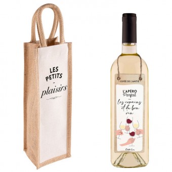 Wine bottle bag and plaque...