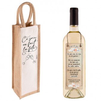 Wine bottle bag and plaque...