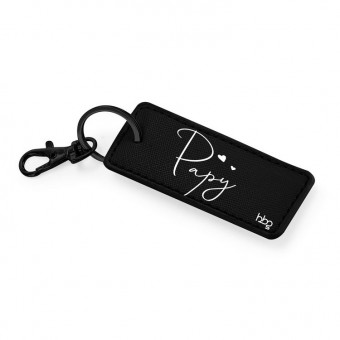 Papy key ring in black...