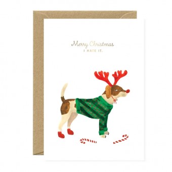 I hate Christmas postcard,...