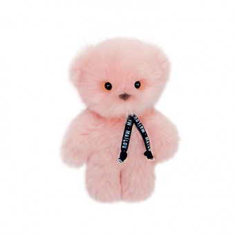 Petit ours rose en peluche...