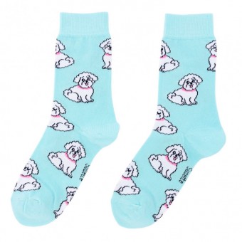 Blue Bichon Socks Coucou...