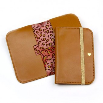 Leather card case with...