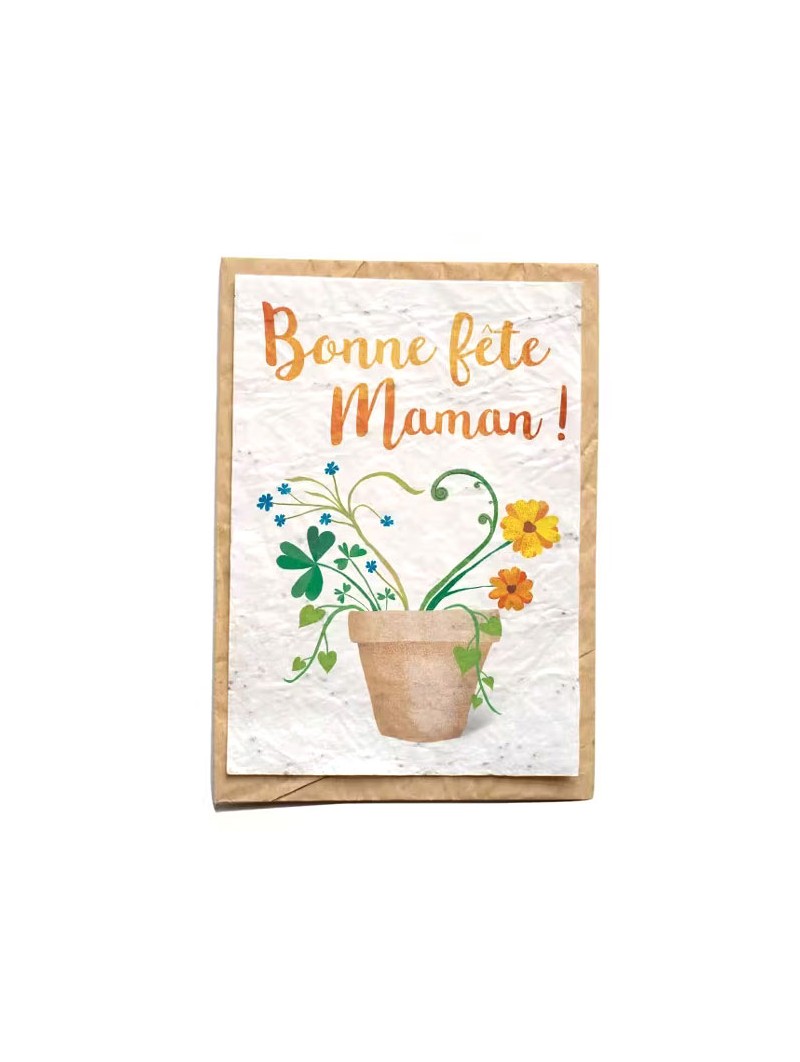 Carte à planter fête des mères - Bonne fête ma petite maman chérie