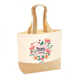 Nanny bag in cotton and jute