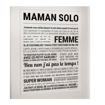 Affiche Maman solo, cadeau...