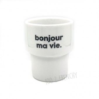 Bonjour ma vie ceramic mug,...