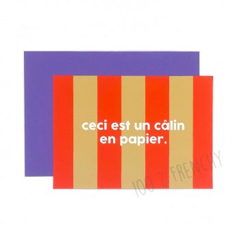 Carte Ceci est un câlin en...