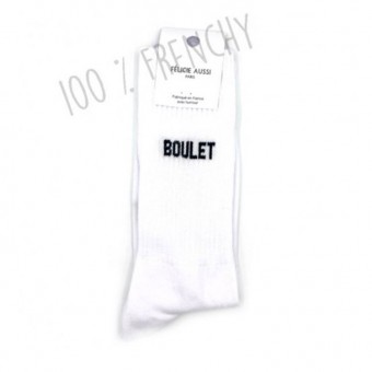White Boulet socks, also...
