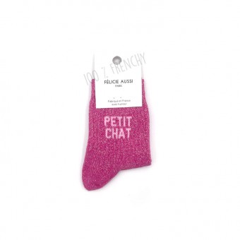 Chaussettes Petit chat rose...