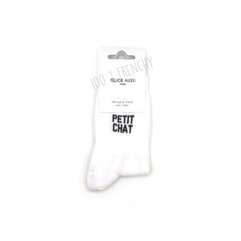 Félicie white kitty socks...