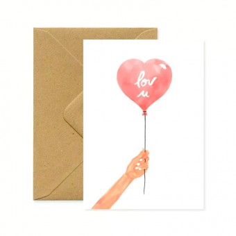 Carte Saint Valentin ballon...