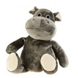 Dry flax or wheat seed hot-water bottles, animal-shaped stuffed toys, microwaveable