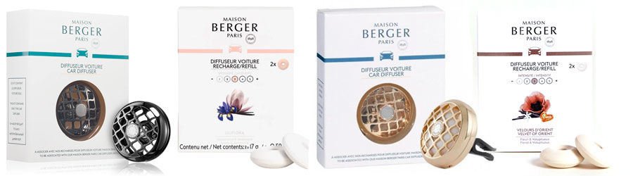 Diffuseurs recharges parfum voitures berger